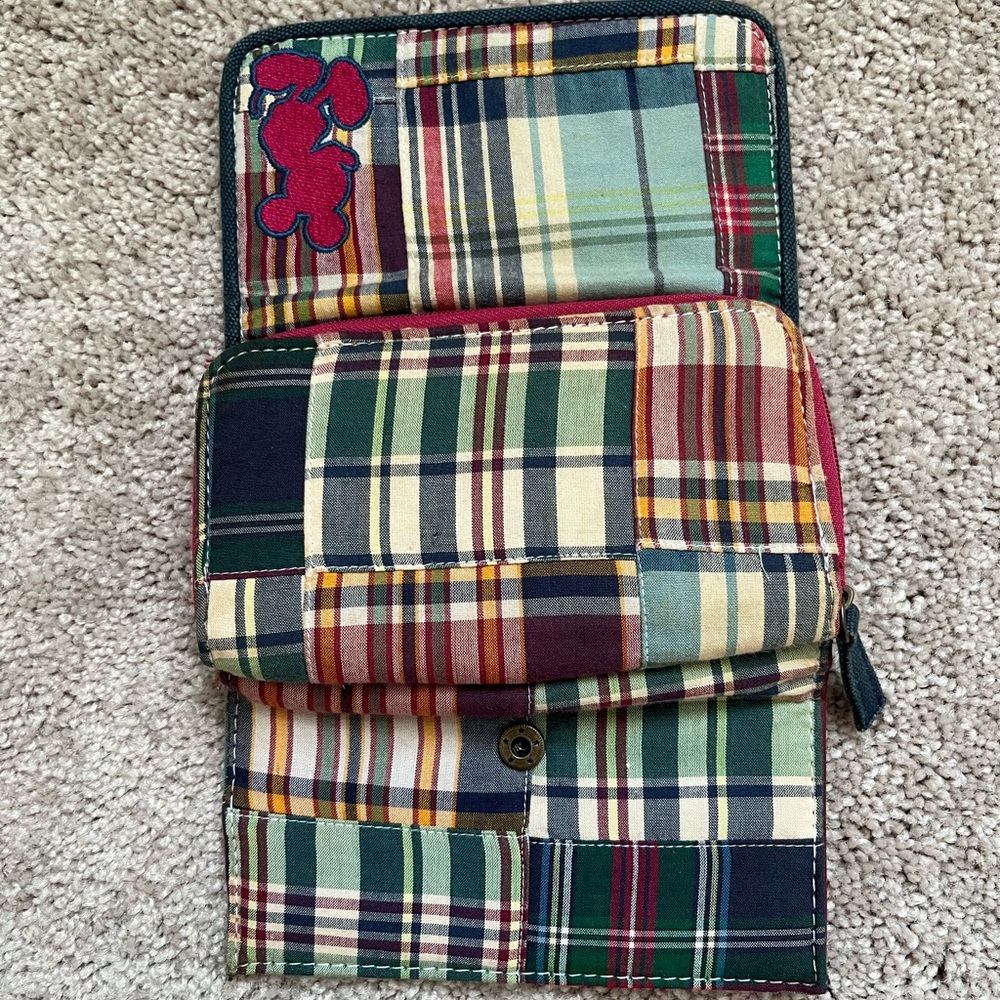 🏰✨ Disney Mickey Mouse Patchwork Plaid Hobo Bag & Matching Wallet Set ✨🏰 - Picture 4 of 9